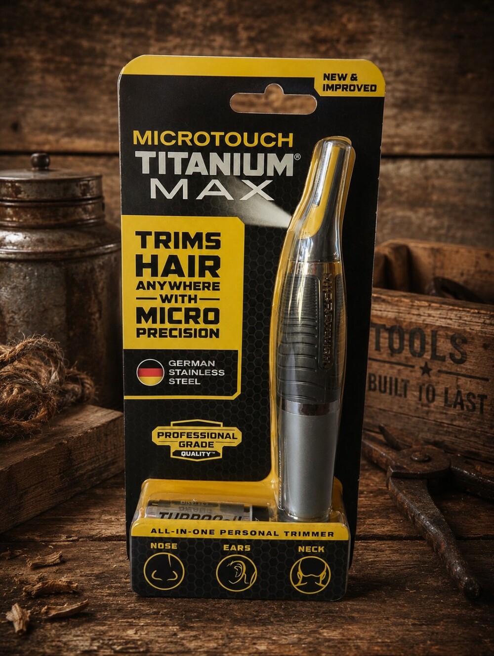Titanium Max Personal Nose & Ear Trimmer — Silver